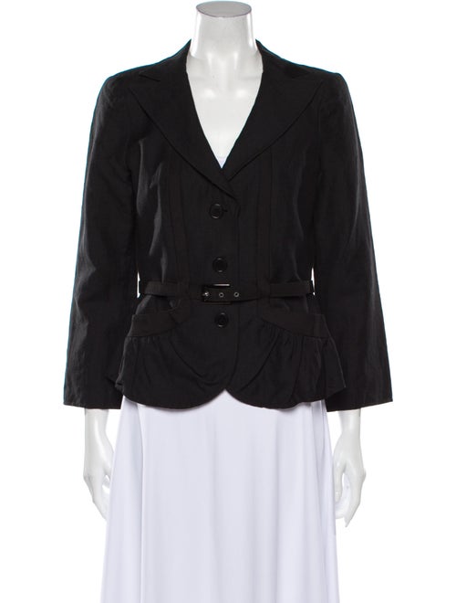 Emporio Armani Linen Blazer Black