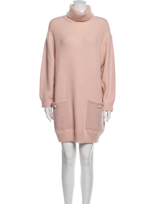 Emporio Armani Turtleneck Mini Dress Pink