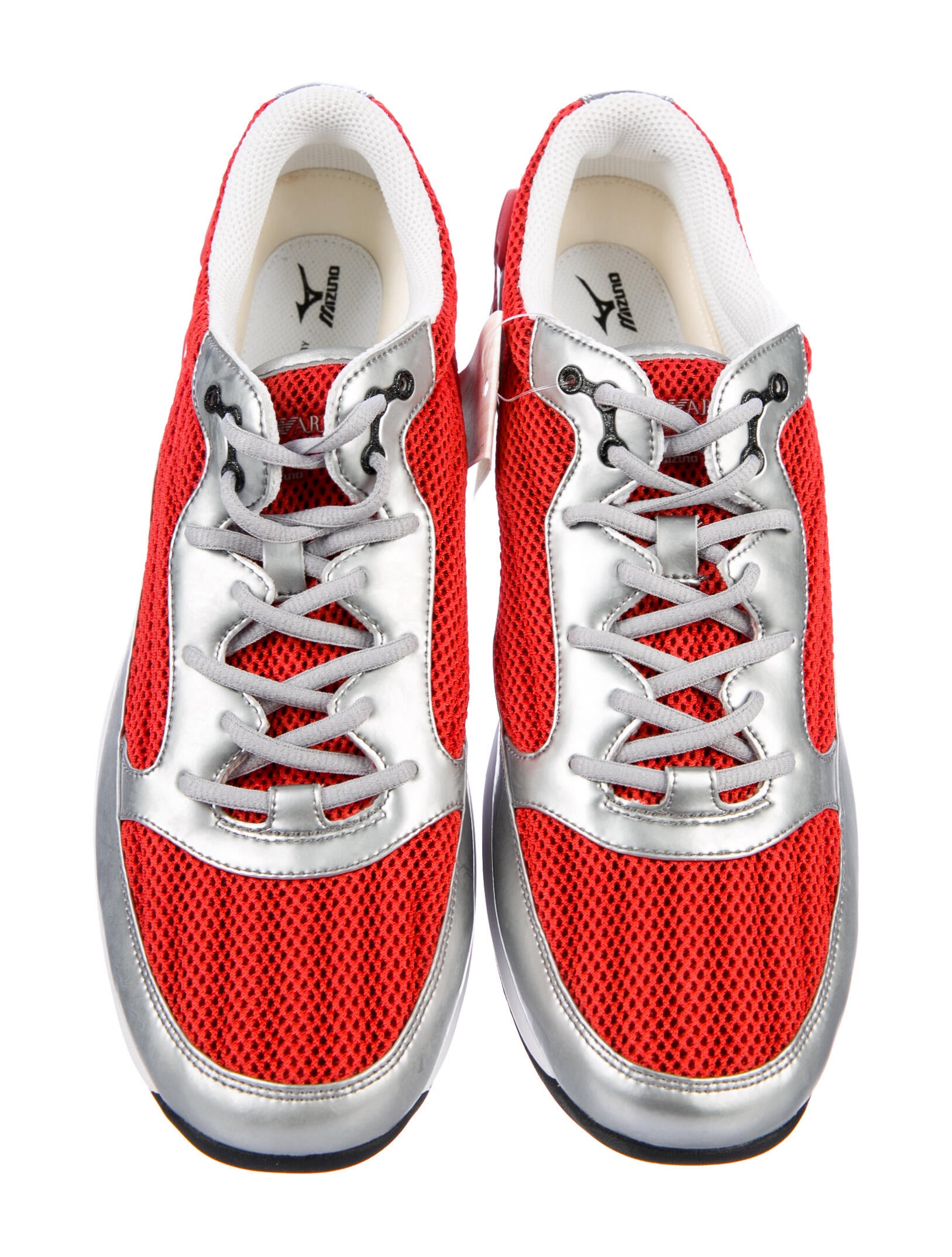 Emporio Armani x Mizuno Sneakers - Red Sneakers, Shoes - EMP27140
