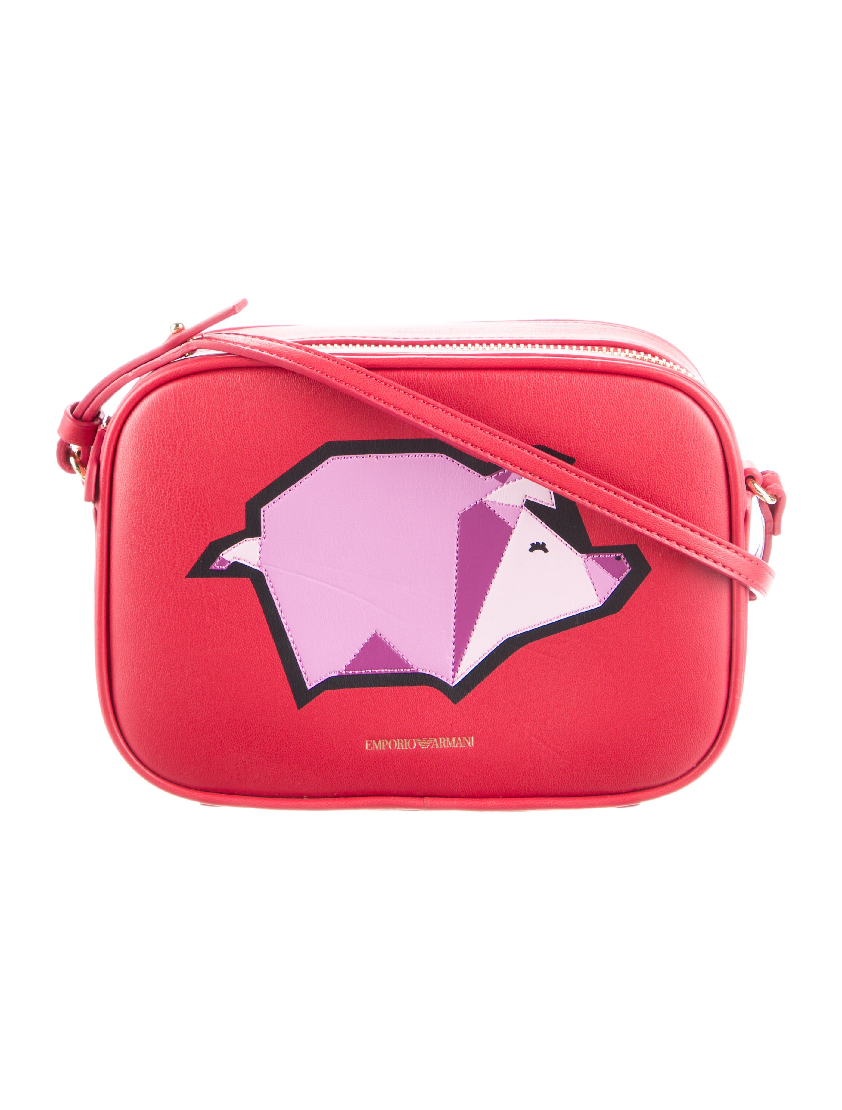 Emporio Armani Leather Crossbody Bag Red Crossbody Bags, Handbags EMP39495 The RealReal