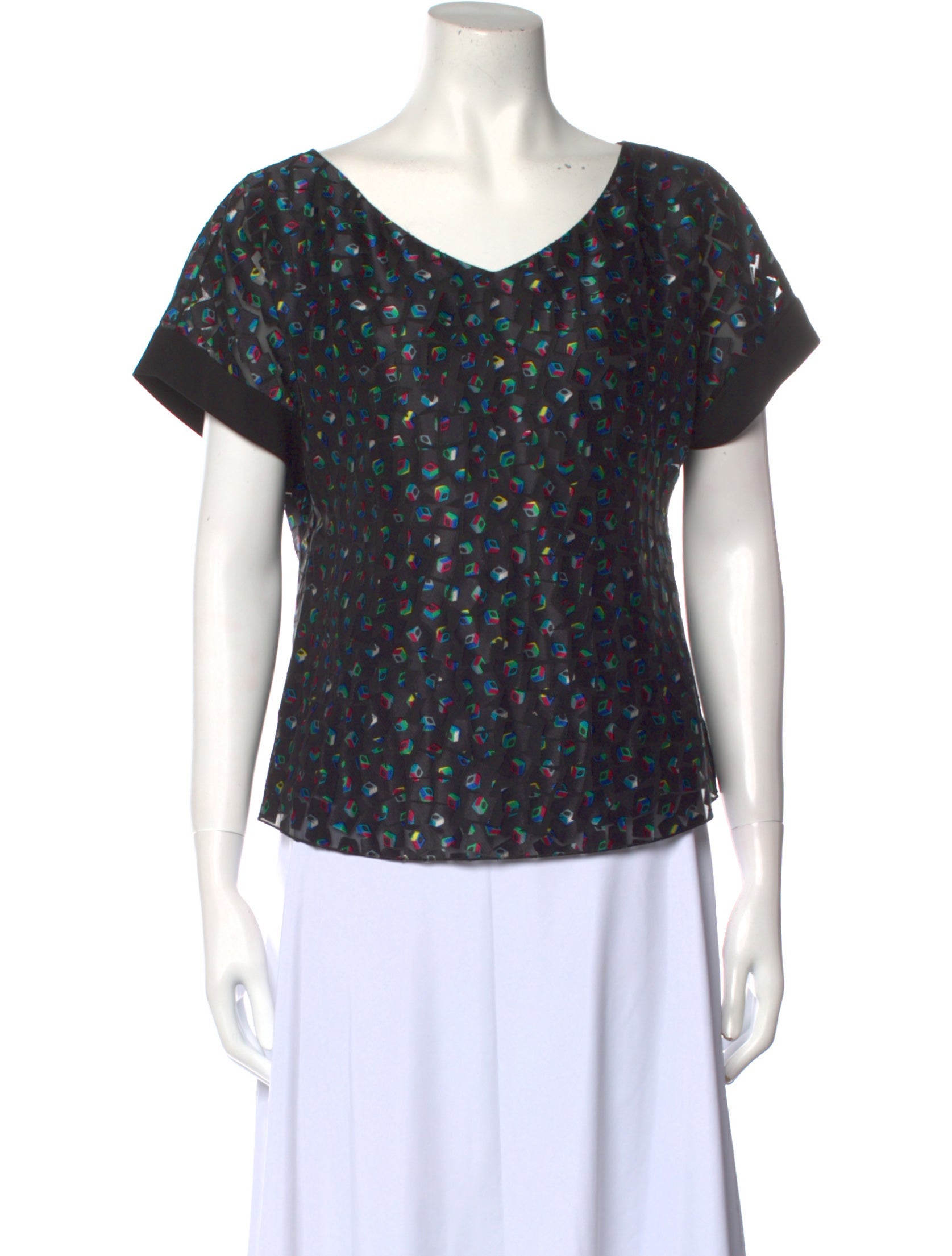 Emporio Armani Printed V-Neck T-Shirt