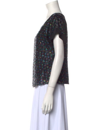 Emporio Armani Printed V-Neck T-Shirt