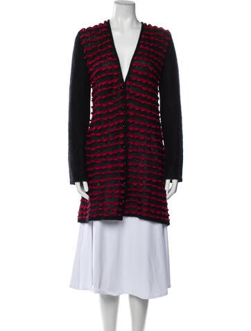 Emporio Armani Knitwear Striped V-Neck Sweater Us2, It38 | XS