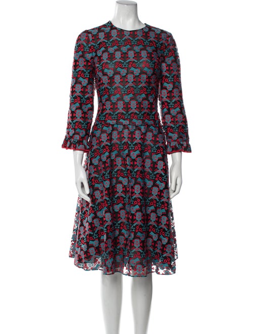 Emporio Armani Floral Print Knee-Length Dress