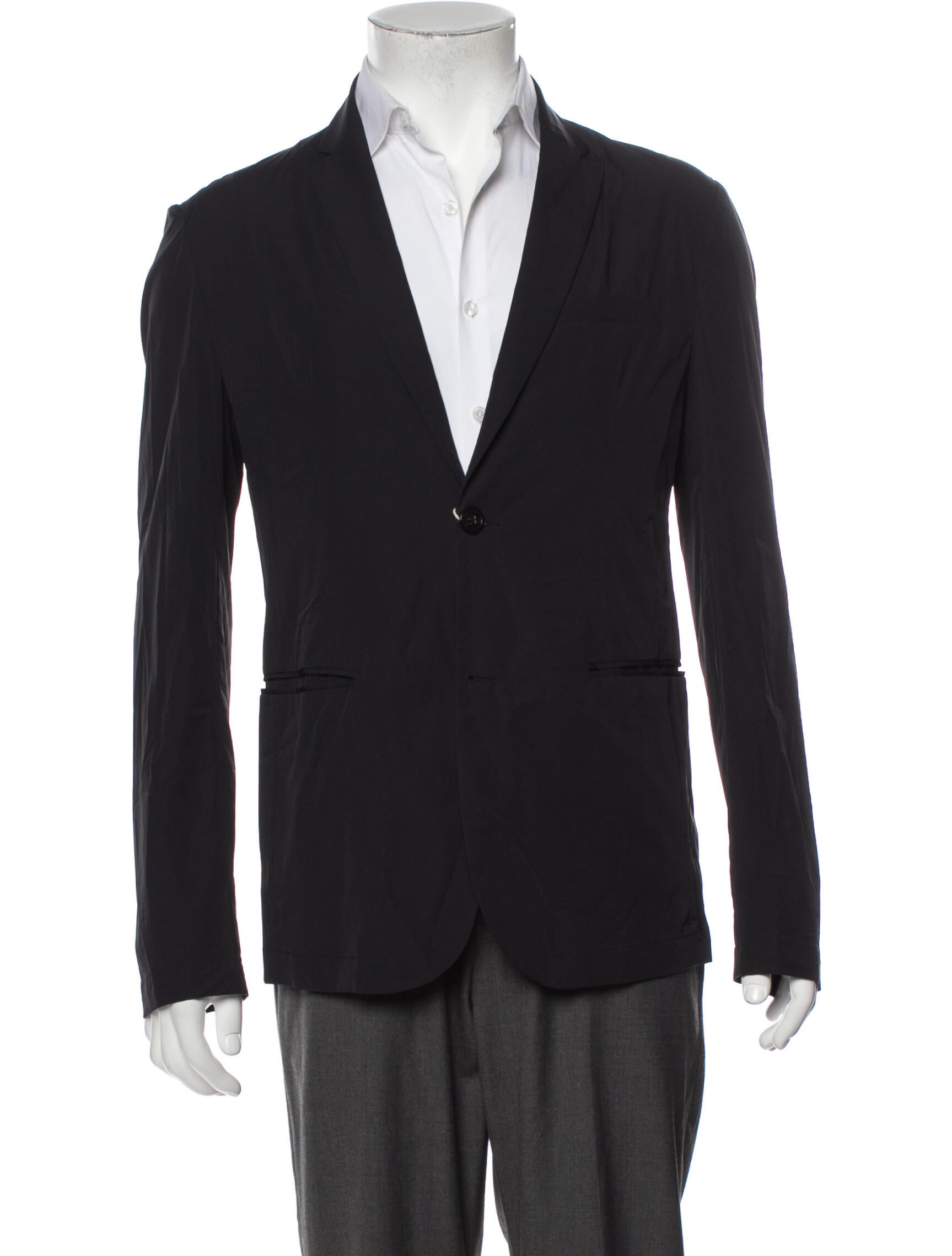 Emporio Armani Peacoat - Black Outerwear, Clothing - EMP41611 | The