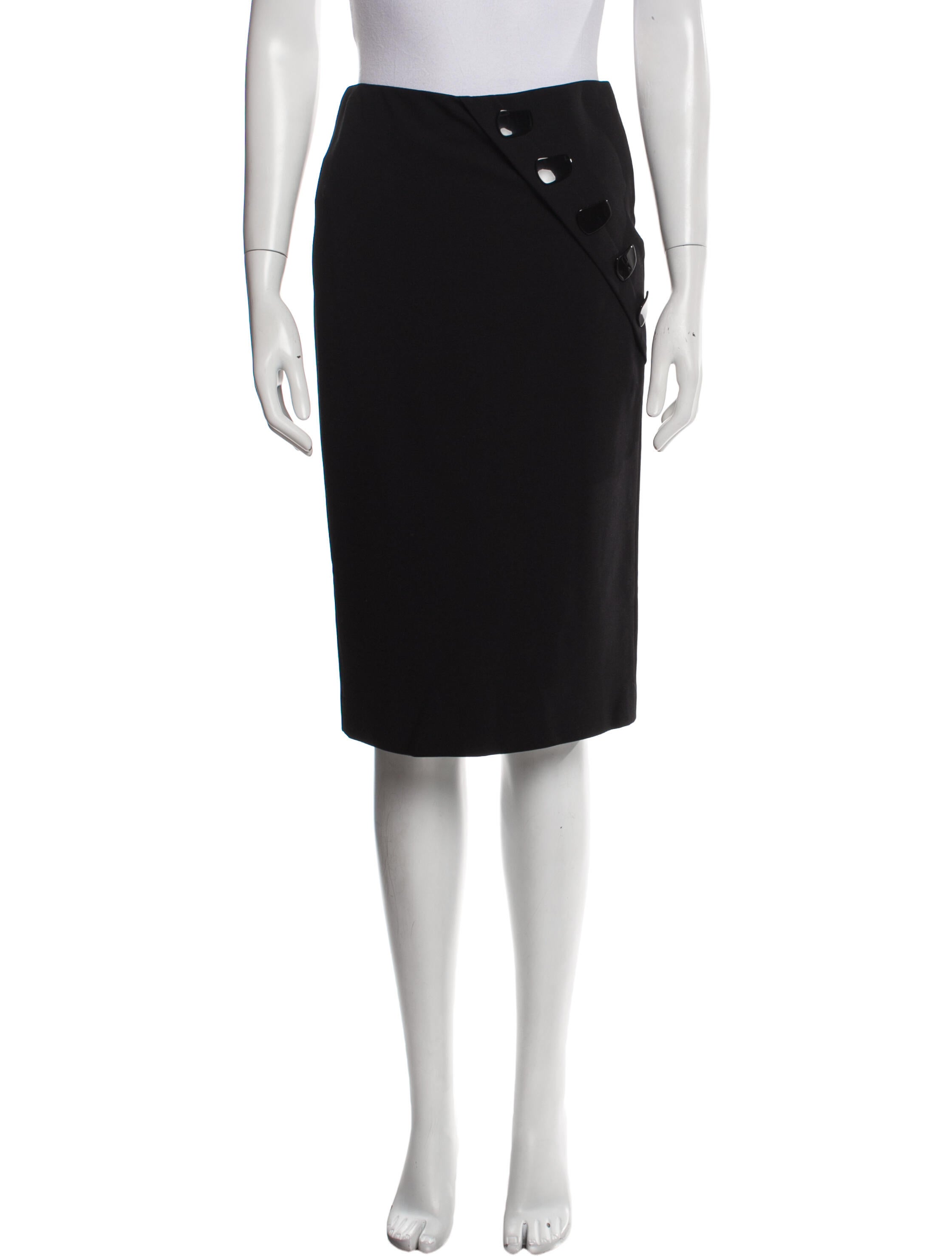 Emporio Armani Beaded Accents Knee-Length Skirt
