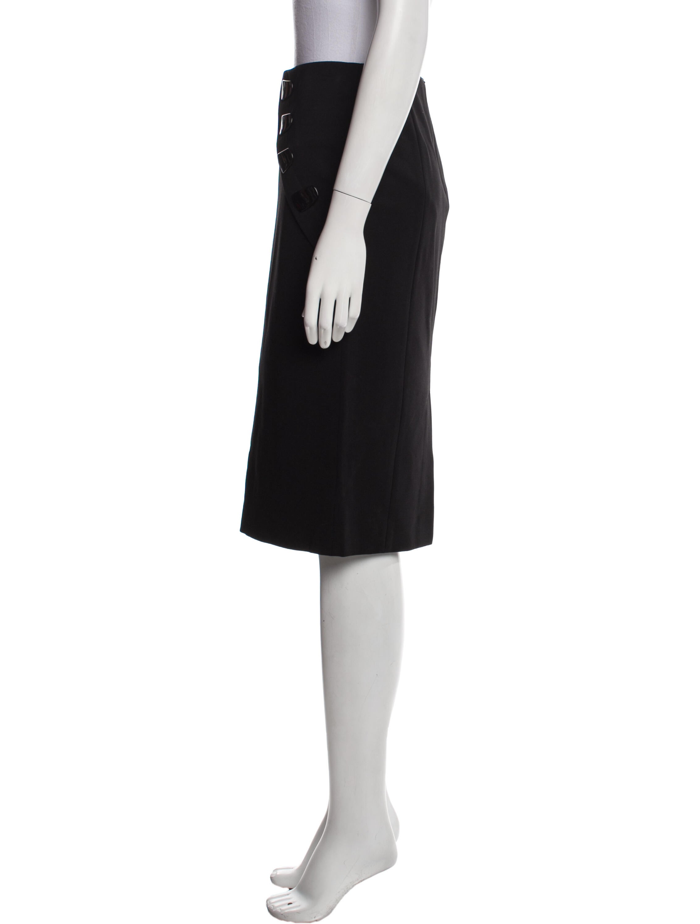Emporio Armani Beaded Accents Knee-Length Skirt