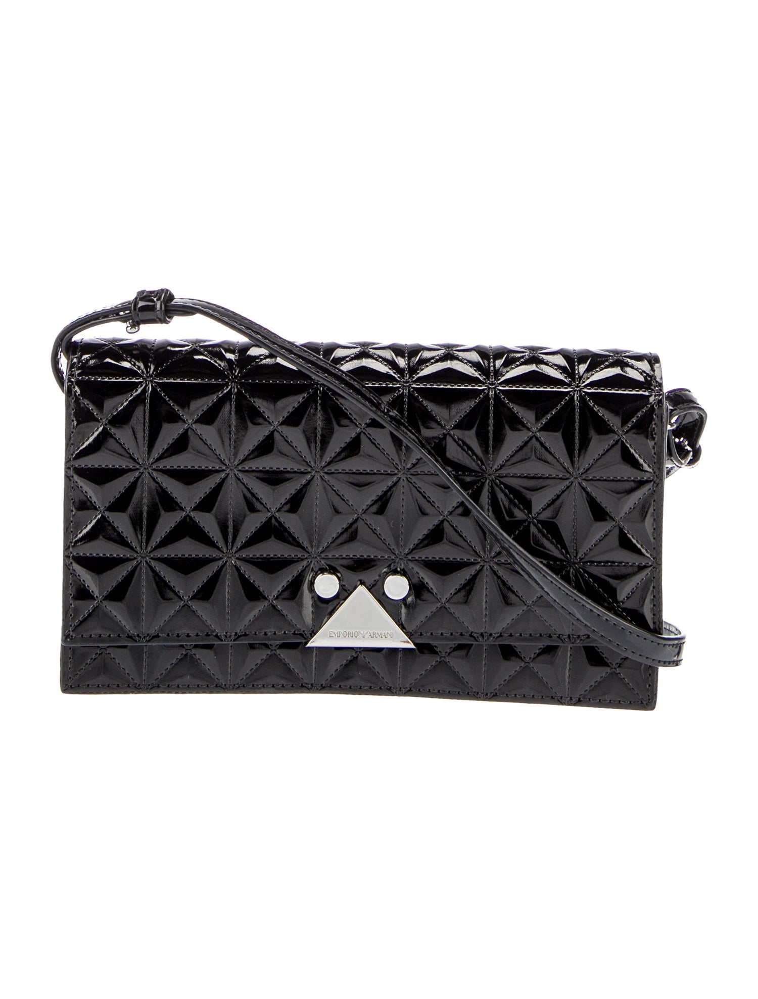 Emporio Armani Black Textured Crossbody Bag Black Crossbody Bags