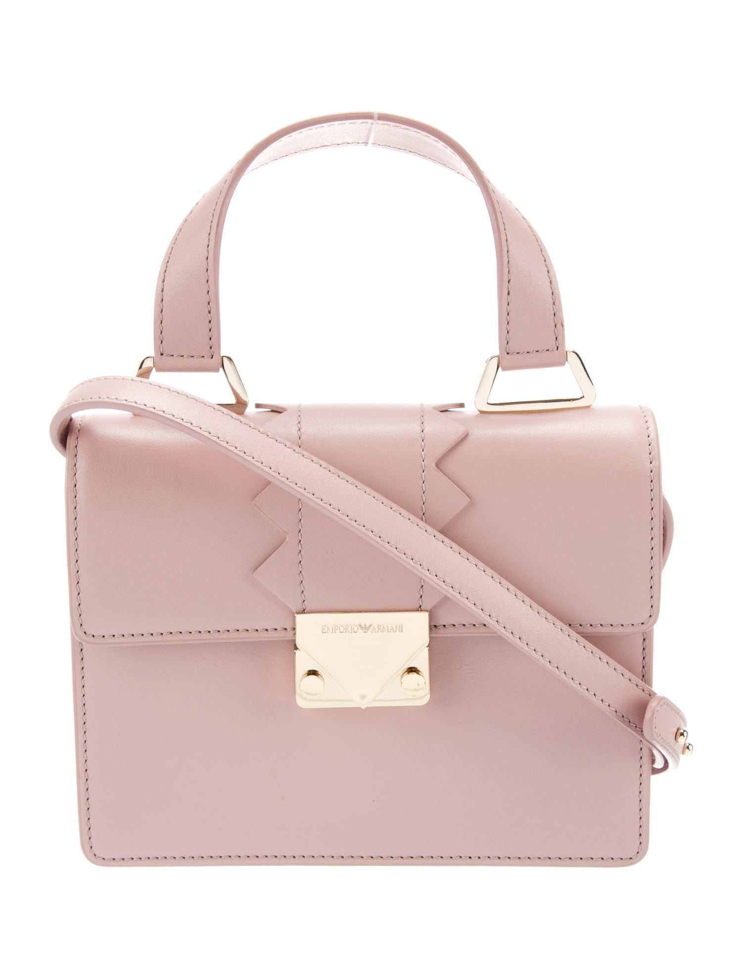 Emporio Armani Leather Handle Bag Pink Handle Bags, Handbags