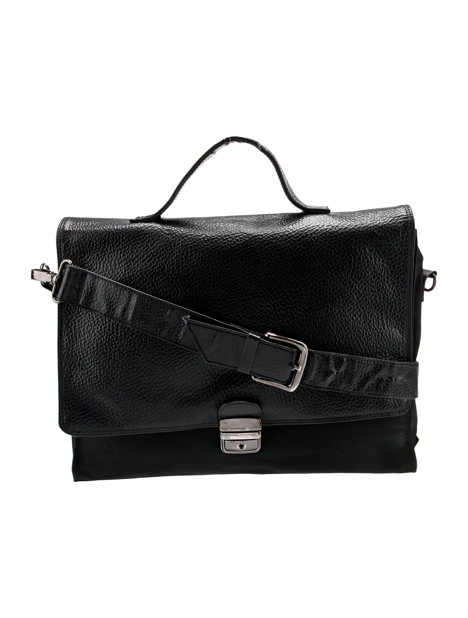 Emporio Armani Leather Messenger Bag Black Messenger Bags, Bags