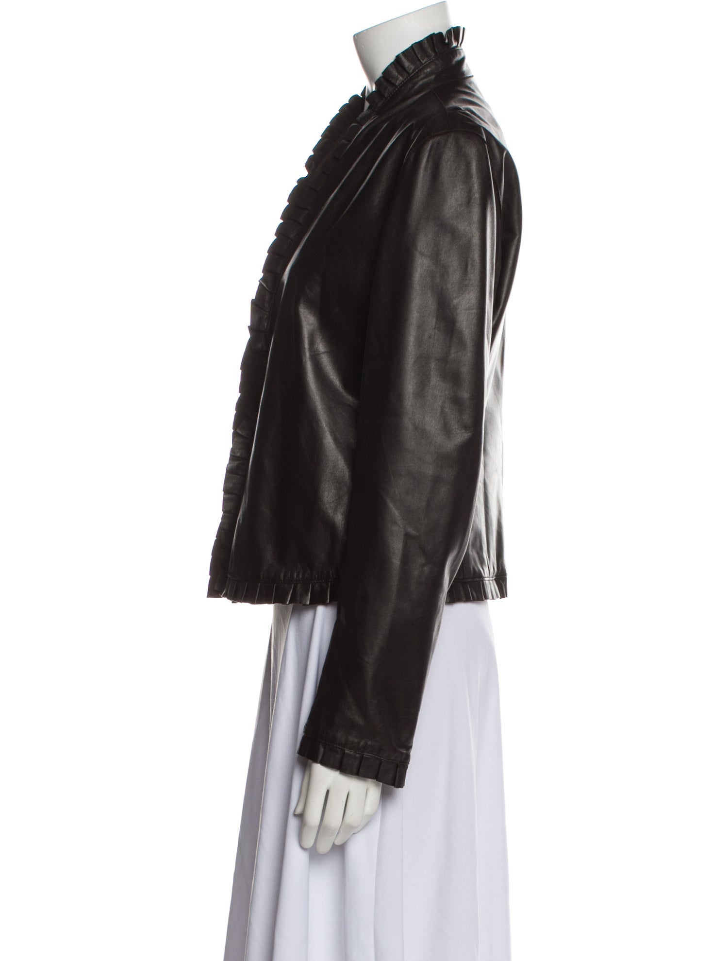 Emporio Armani Lamb Leather Jacket - Brown Jackets, Clothing