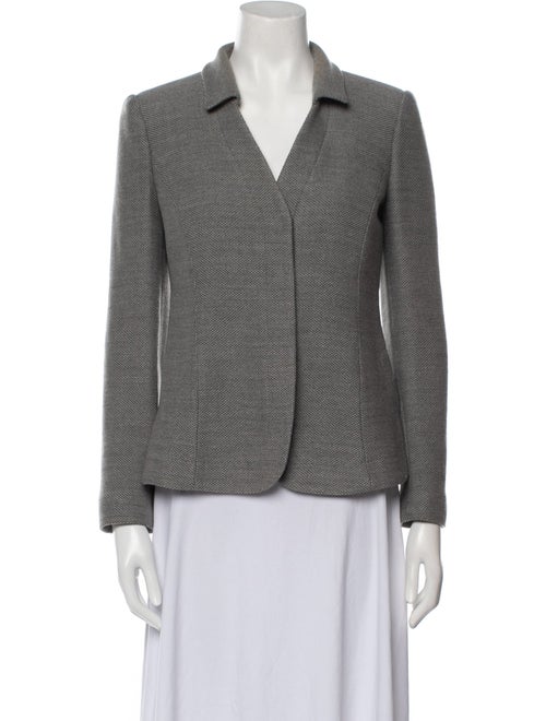 Emporio Armani Virgin Wool Tweed Pattern Blazer