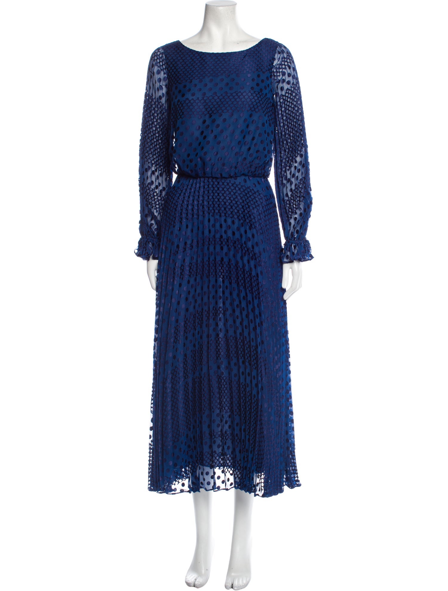 Emporio Armani Polka Dot Print Long Dress w/ Tags