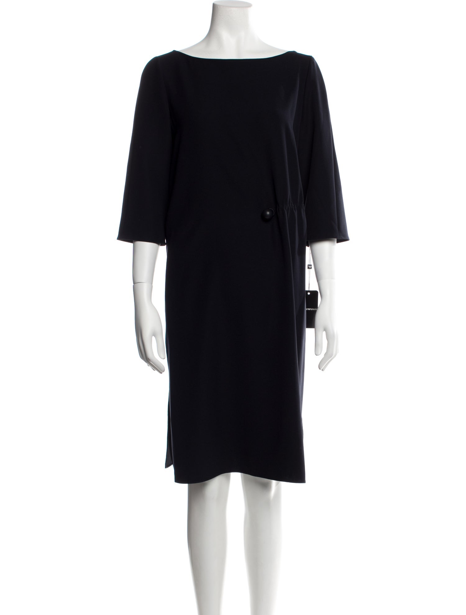 Emporio Armani Bateau Neckline Knee-Length Dress w/ Tags