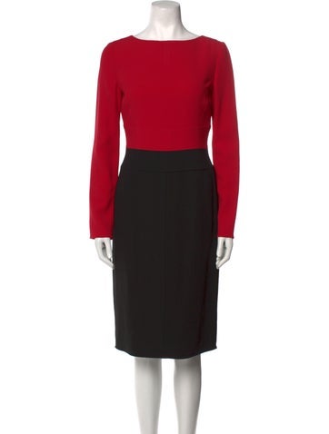Emporio Armani Dresses Bateau Neckline Knee-Length Dress Us4, It40 | S