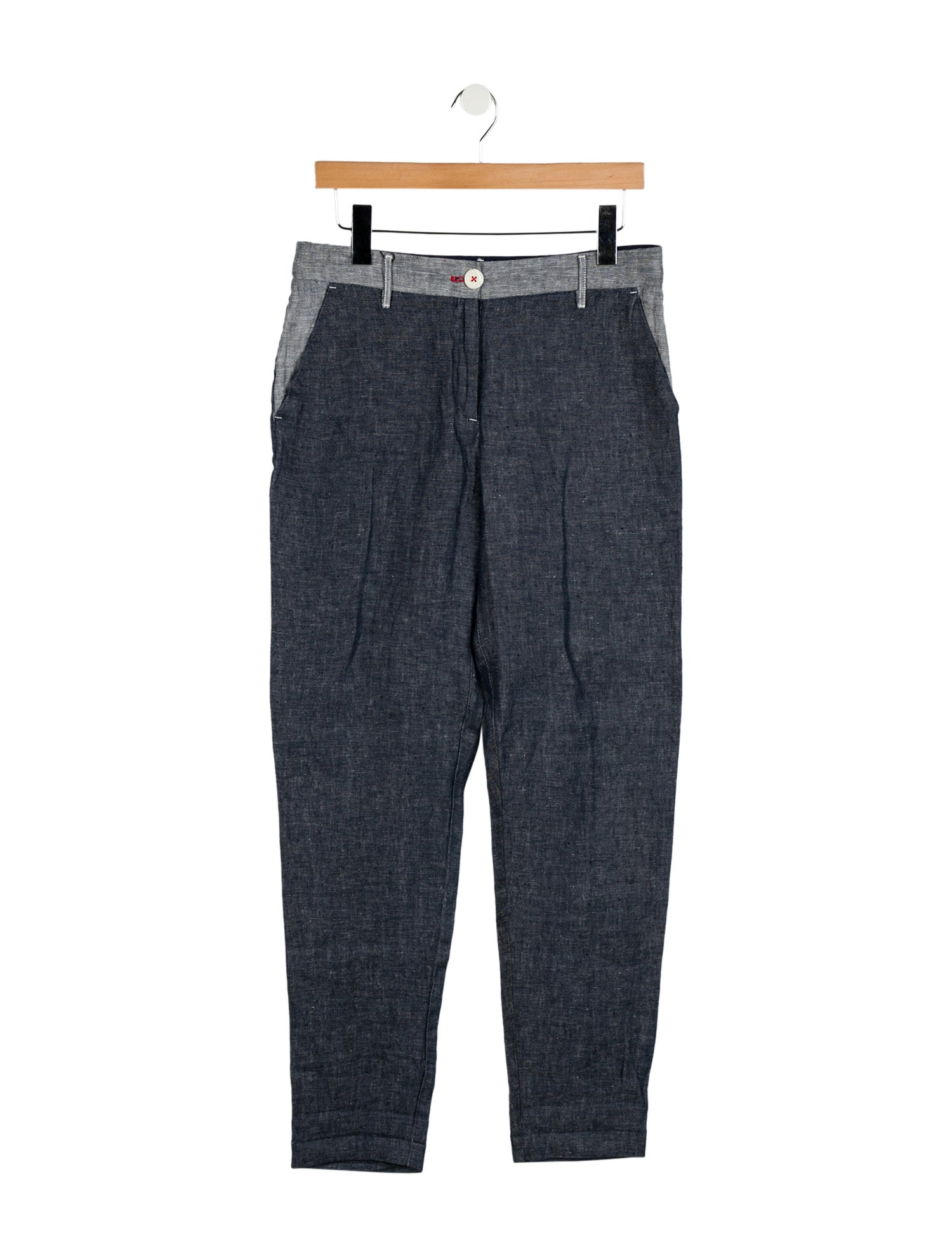 Emporio Armani Linen Straight Leg Pants