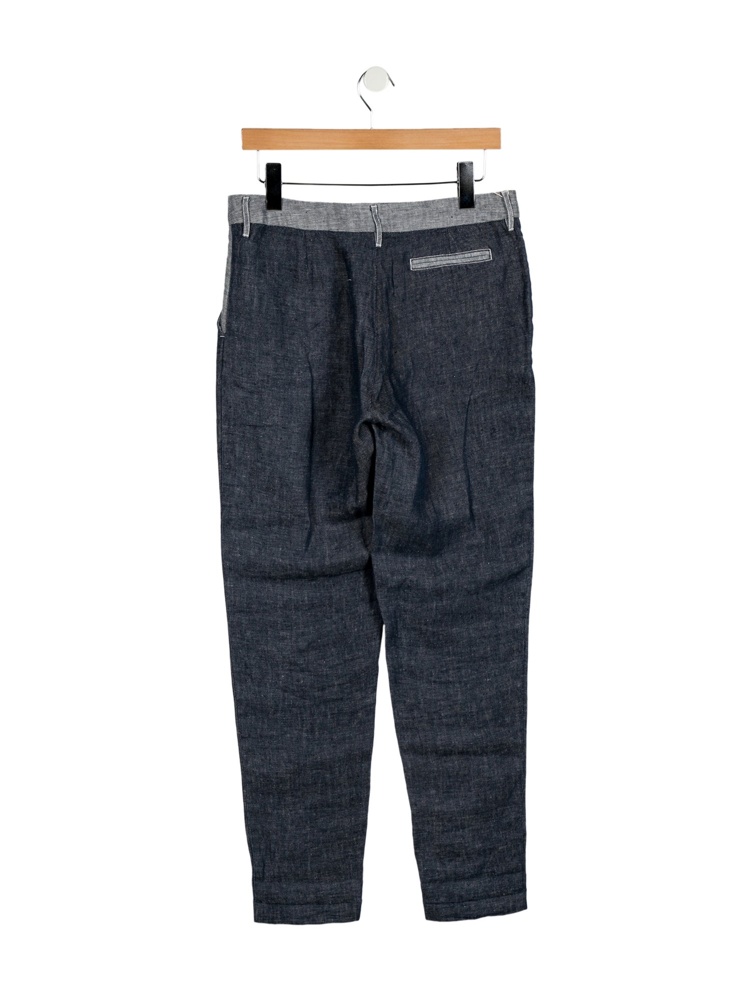 Emporio Armani Linen Straight Leg Pants