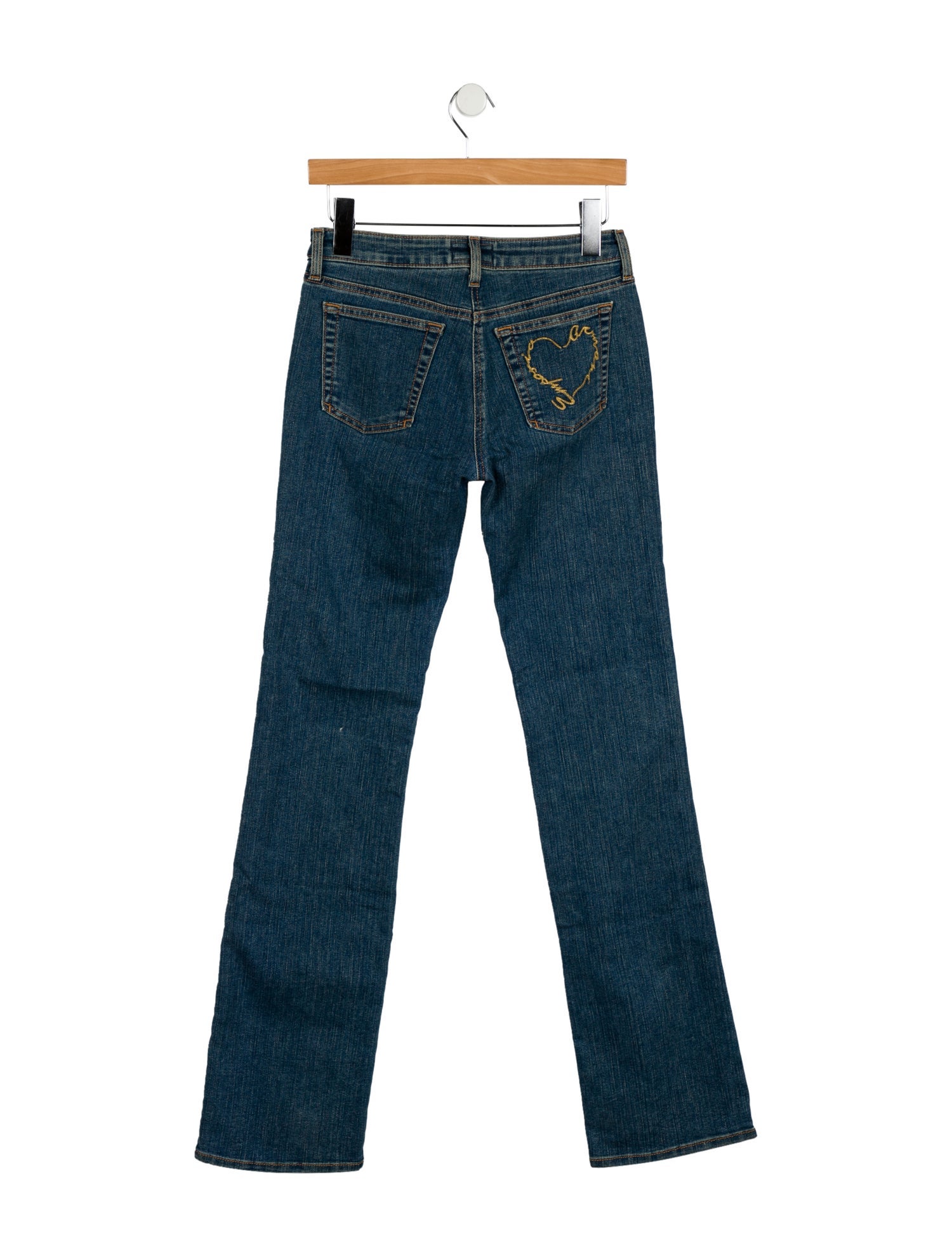 Emporio Armani Mid-Rise Straight Leg Jeans