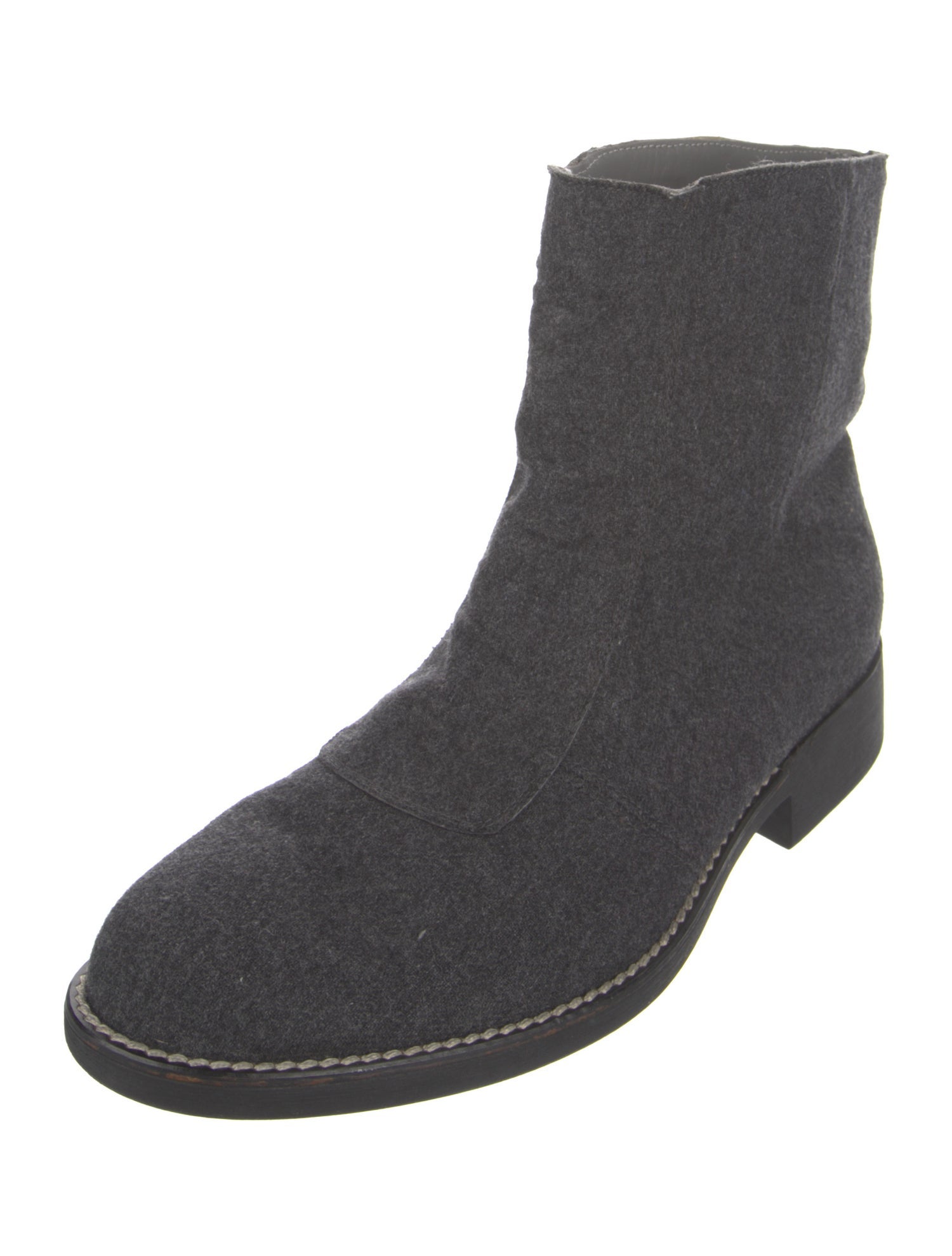 Emporio Armani Wool Moto Boots