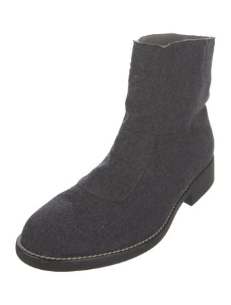Emporio Armani Wool Moto Boots