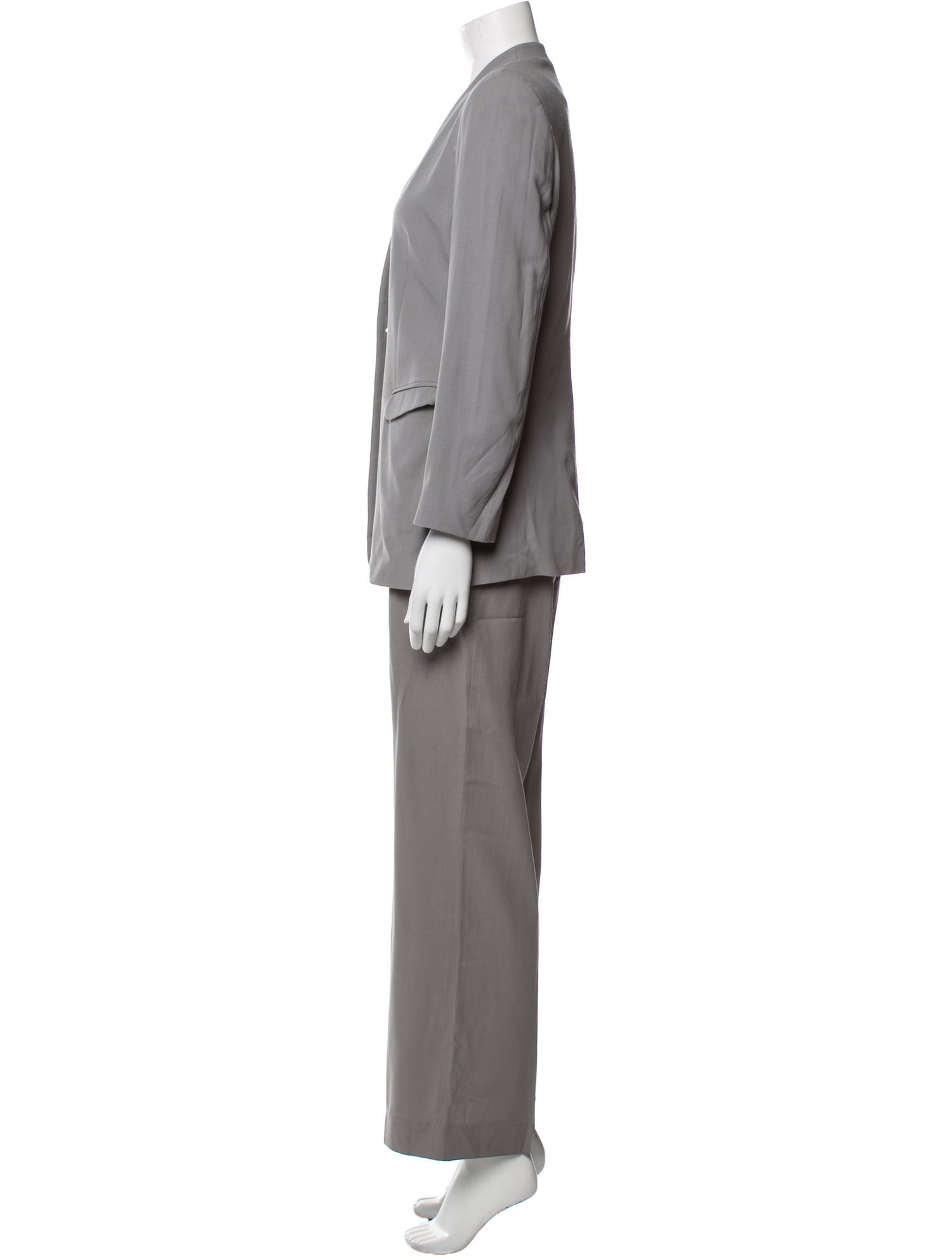 Emporio Armani Virgin Wool Pleated Accents Pantsuit