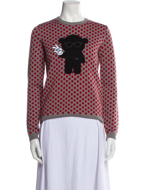 Emporio Armani Virgin Wool Polka Dot Print Sweater