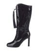 Emporio Armani Patent Leather Lace-Up Boots