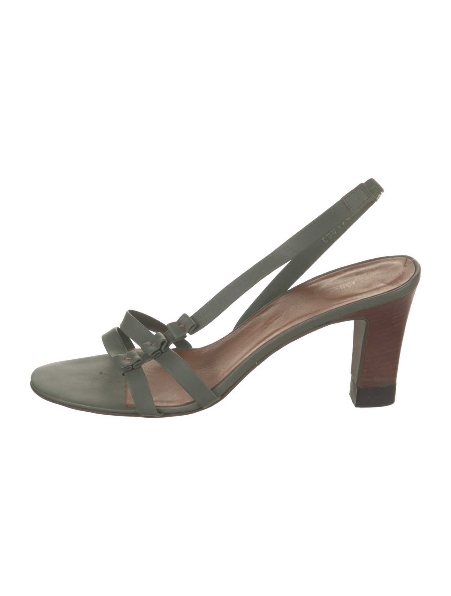 Emporio Armani Leather Slingback Sandals