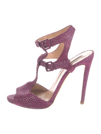 Emporio Armani Suede T-Strap Pumps