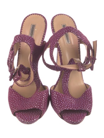 Emporio Armani Suede T-Strap Pumps