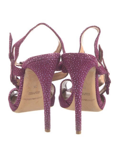 Emporio Armani Suede T-Strap Pumps