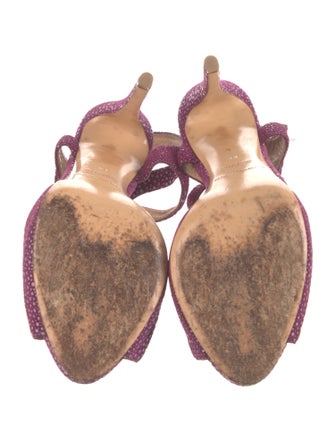 Emporio Armani Suede T-Strap Pumps