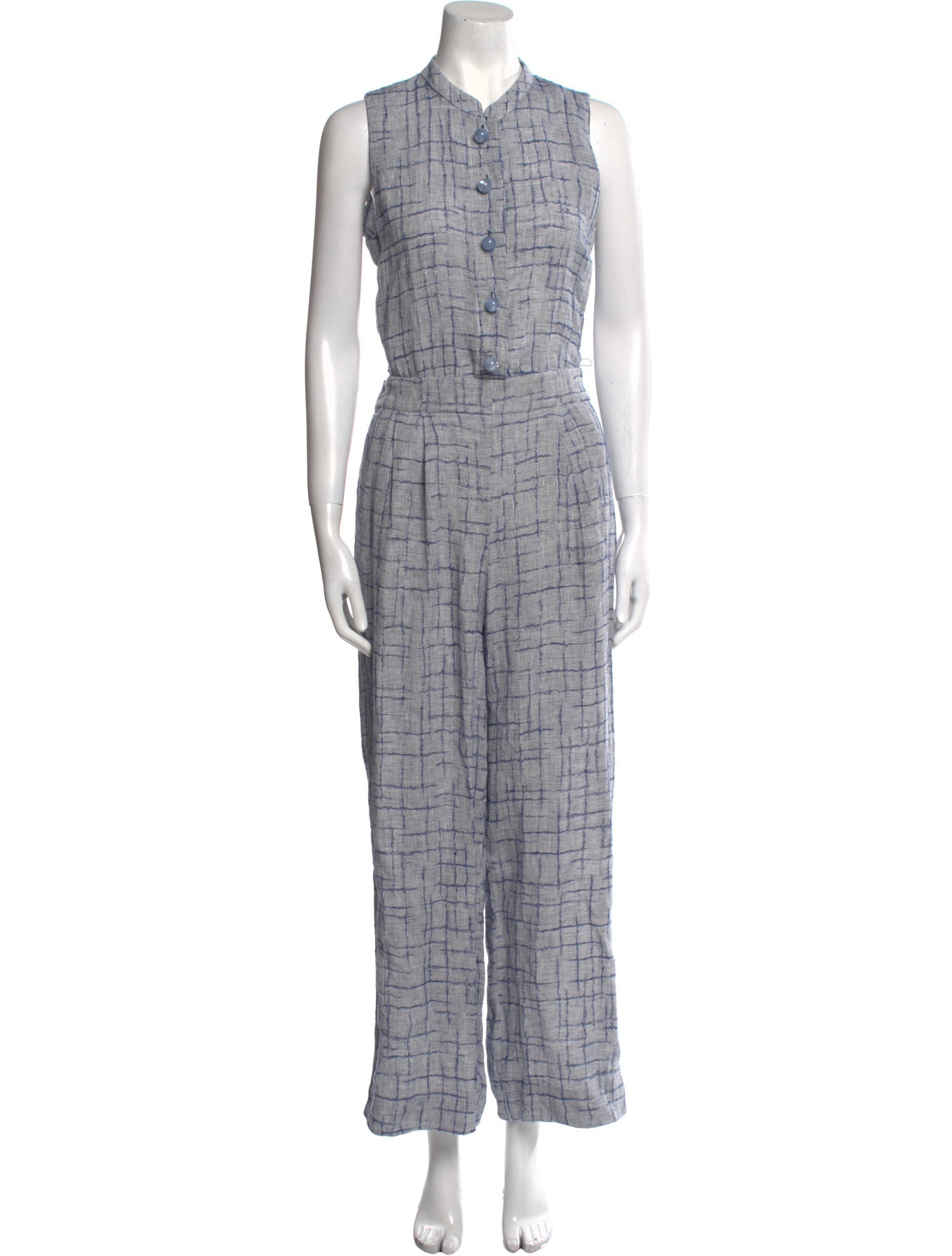 Emporio Armani Linen Printed Jumpsuit
