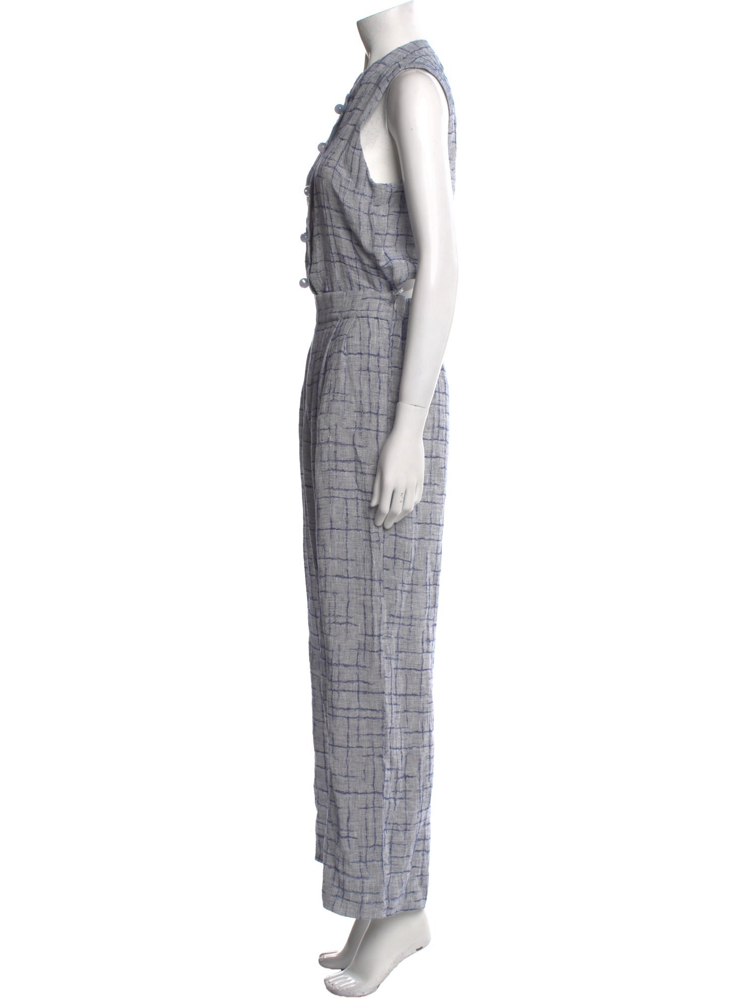 Emporio Armani Linen Printed Jumpsuit