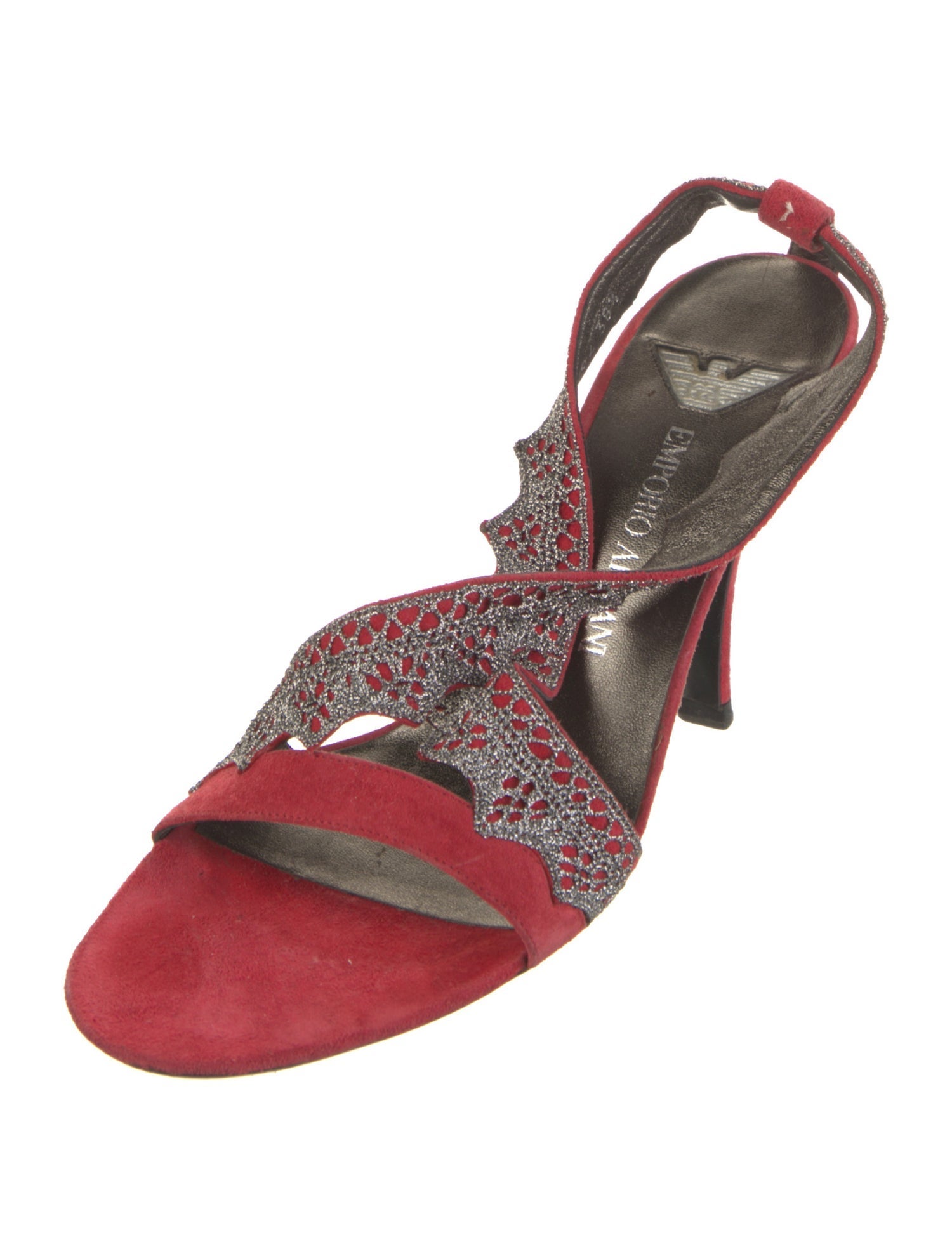 Emporio Armani Suede Slingback Sandals