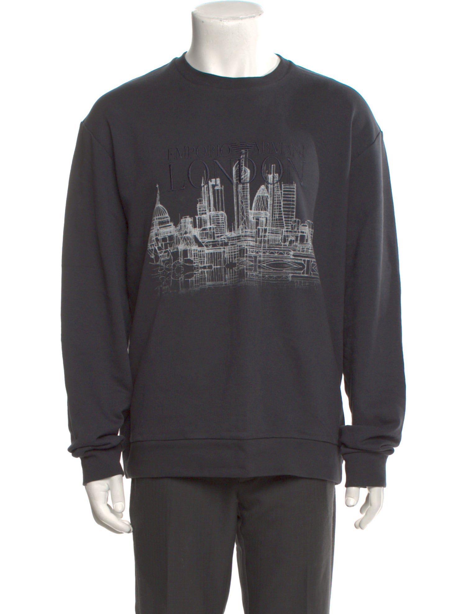 Emporio Armani Graphic Print Crew Neck Sweatshirt