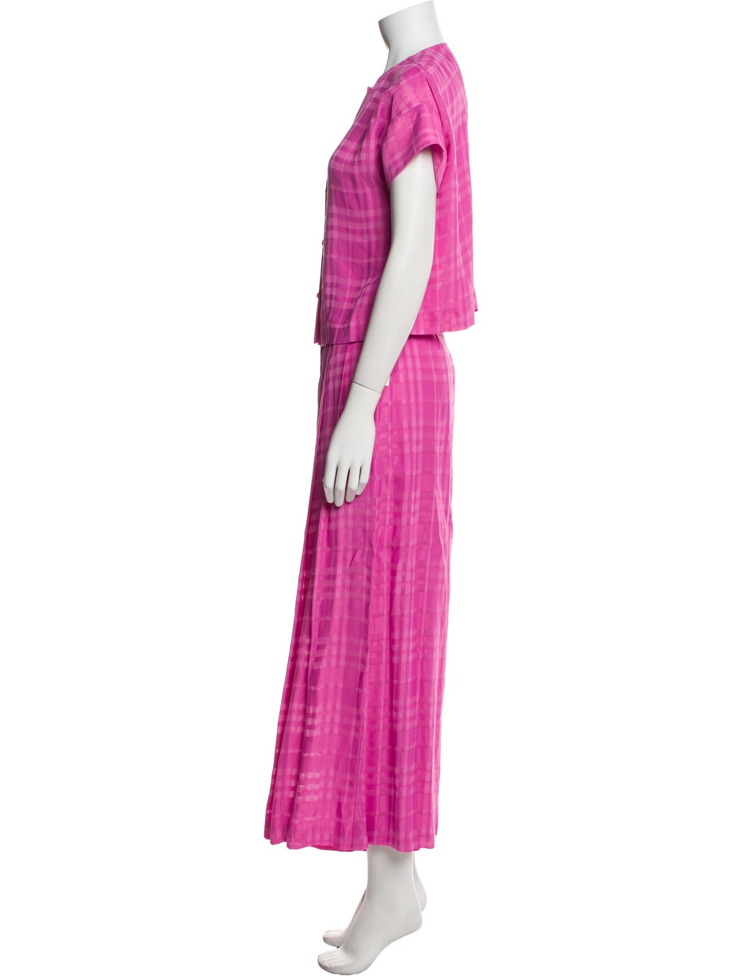 Emporio Armani Plaid Print Pant Set w/ Tags