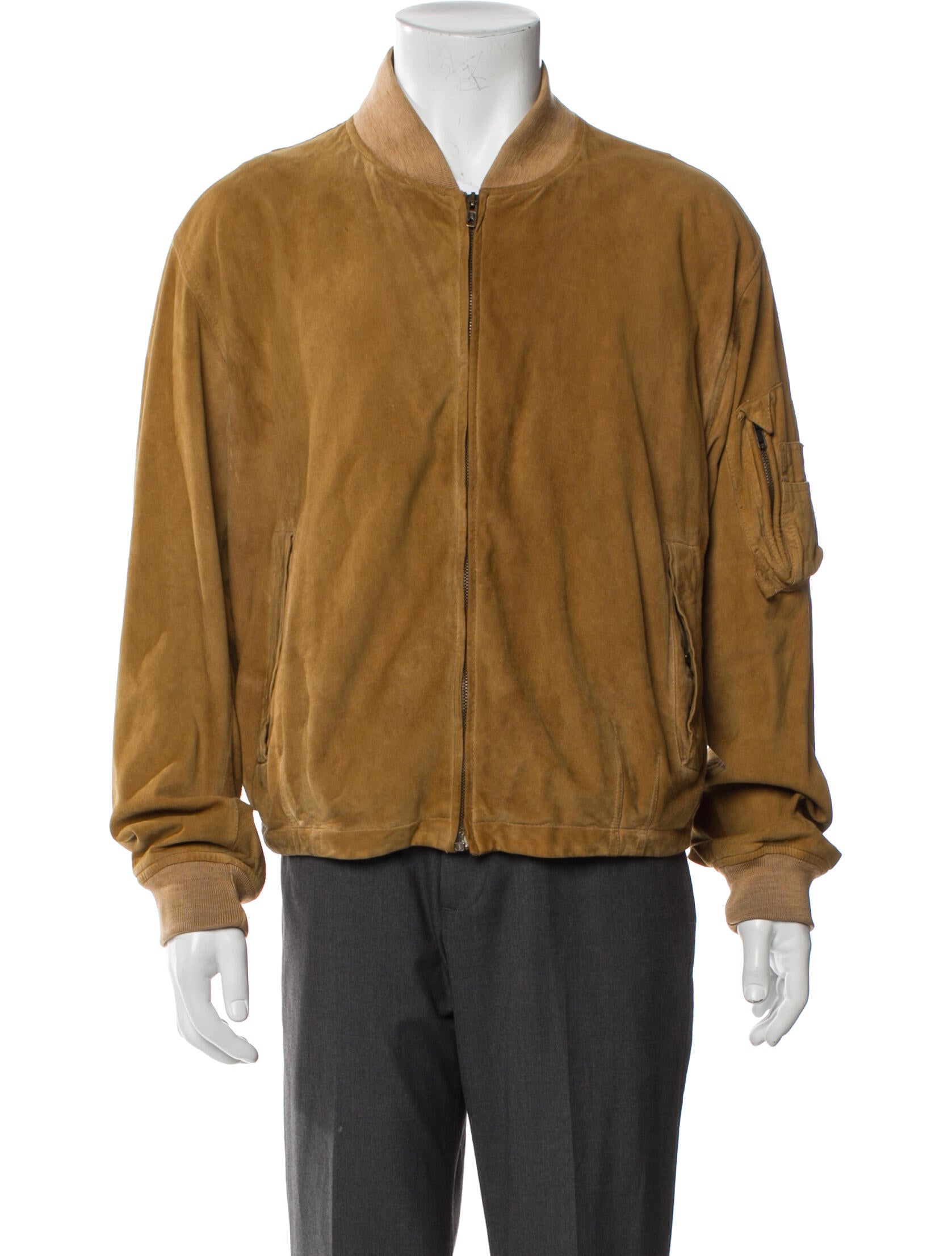 Emporio Armani 1980's Leather Bomber Jacket