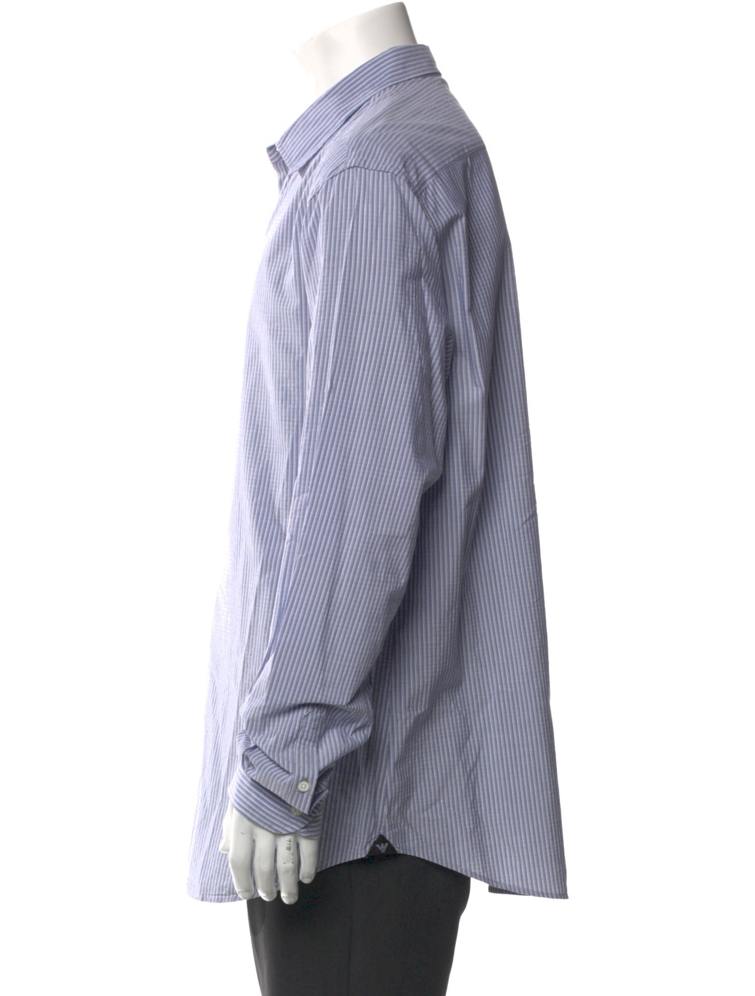 Emporio Armani Striped Long Sleeve Dress Shirt