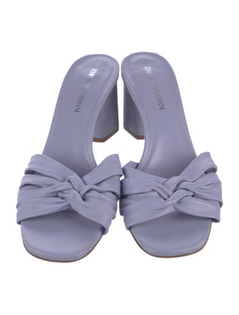Emporio Armani Leather Slides