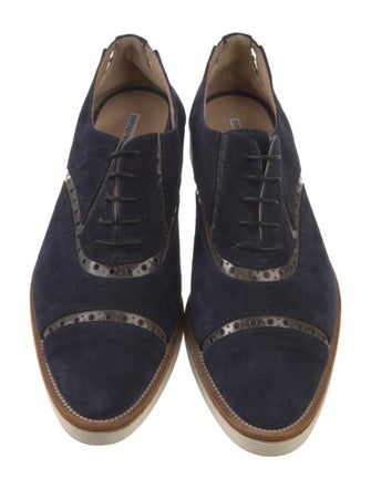Emporio Armani Suede Printed Oxfords