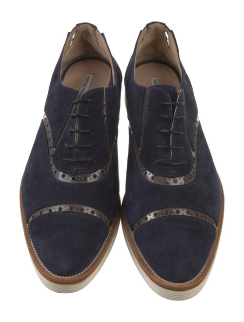 Emporio Armani Suede Printed Oxfords