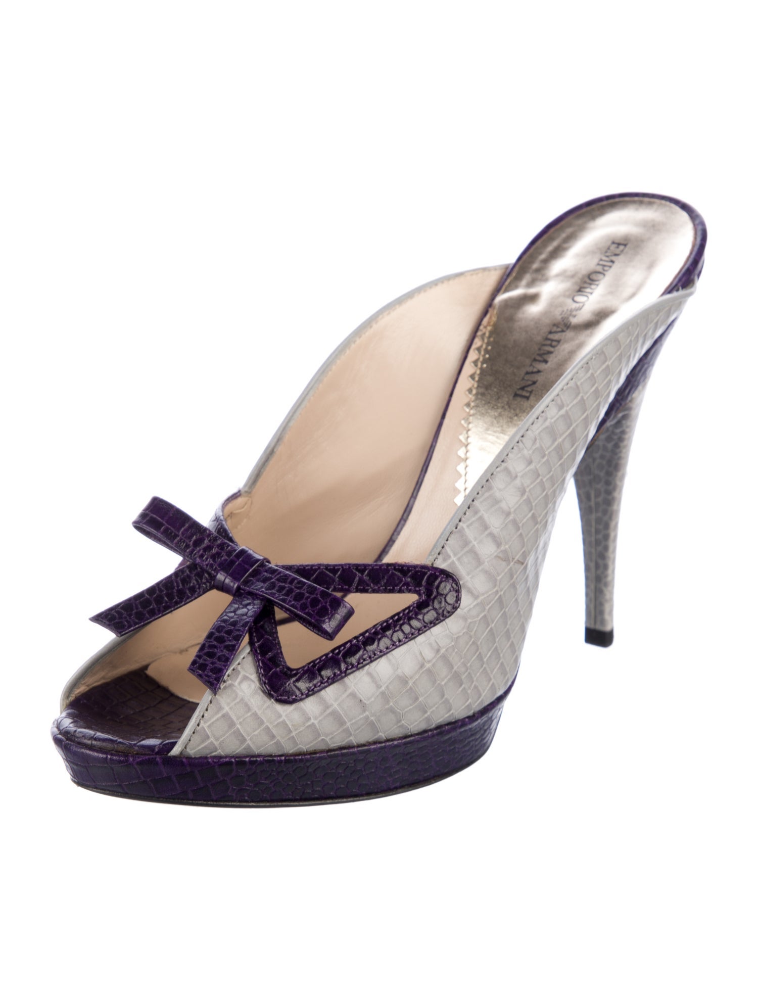 Emporio Armani Leather Slides