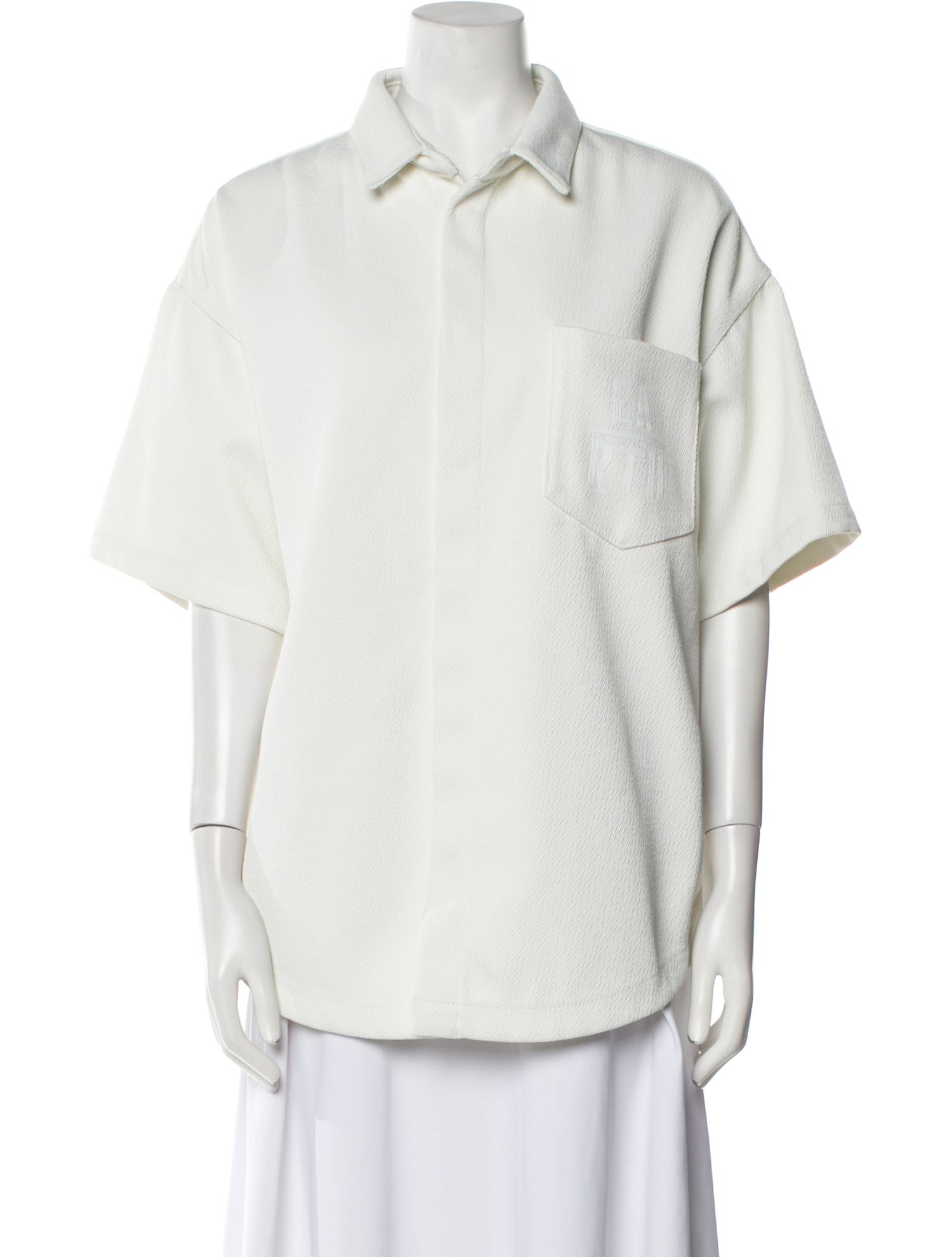 Emporio Armani Short Sleeve Button-Up Top