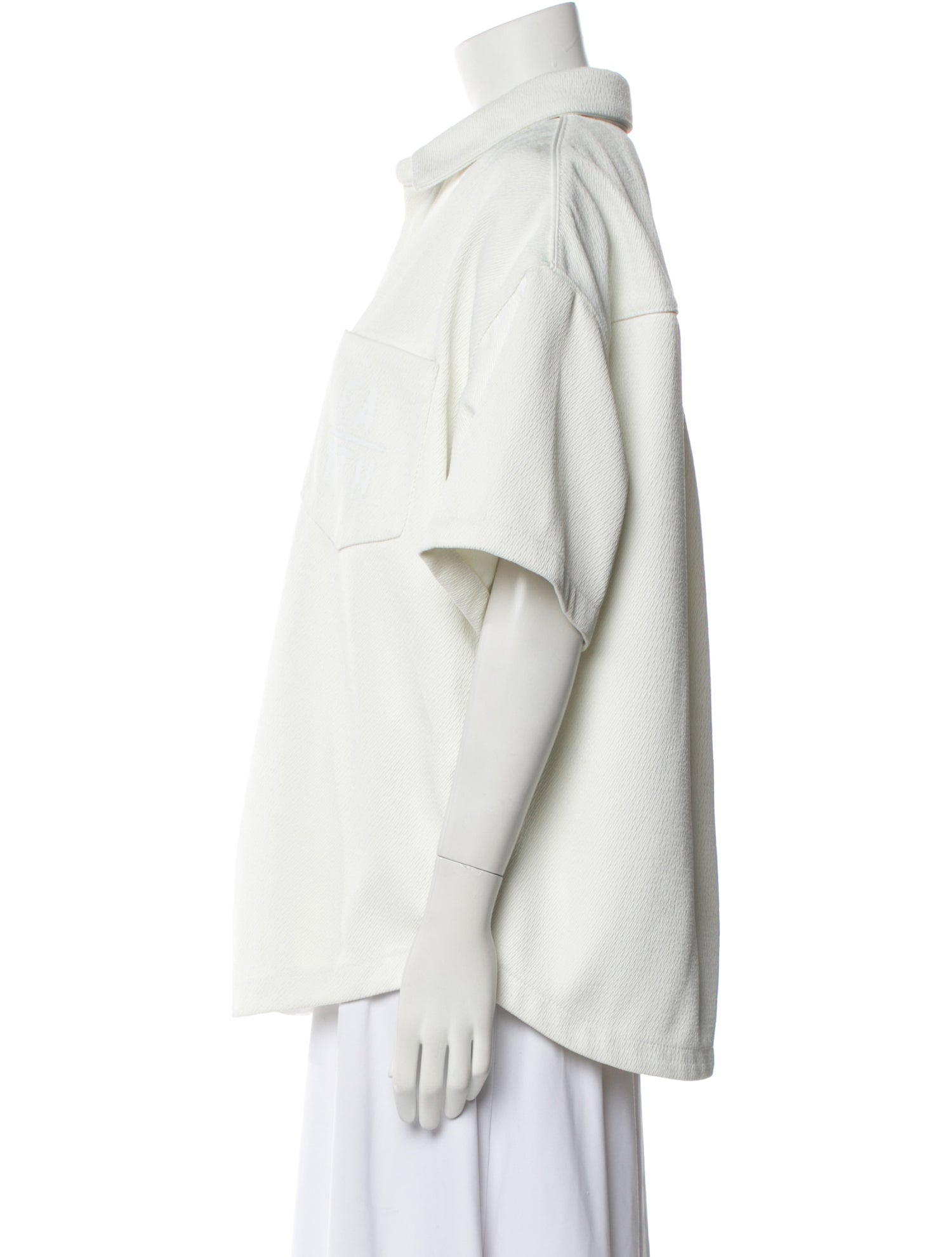 Emporio Armani Short Sleeve Button-Up Top