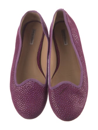 Emporio Armani Suede Ballet Flats