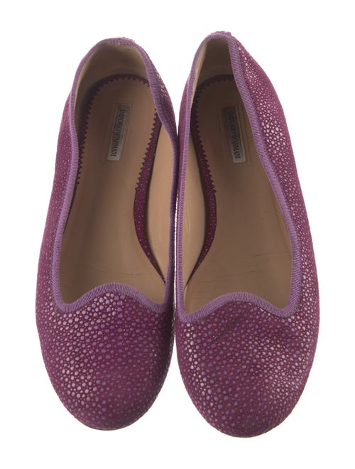 Emporio Armani Suede Ballet Flats