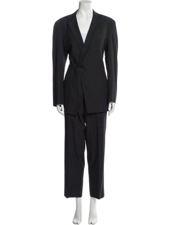 Emporio Armani Virgin Wool Striped Pantsuit
