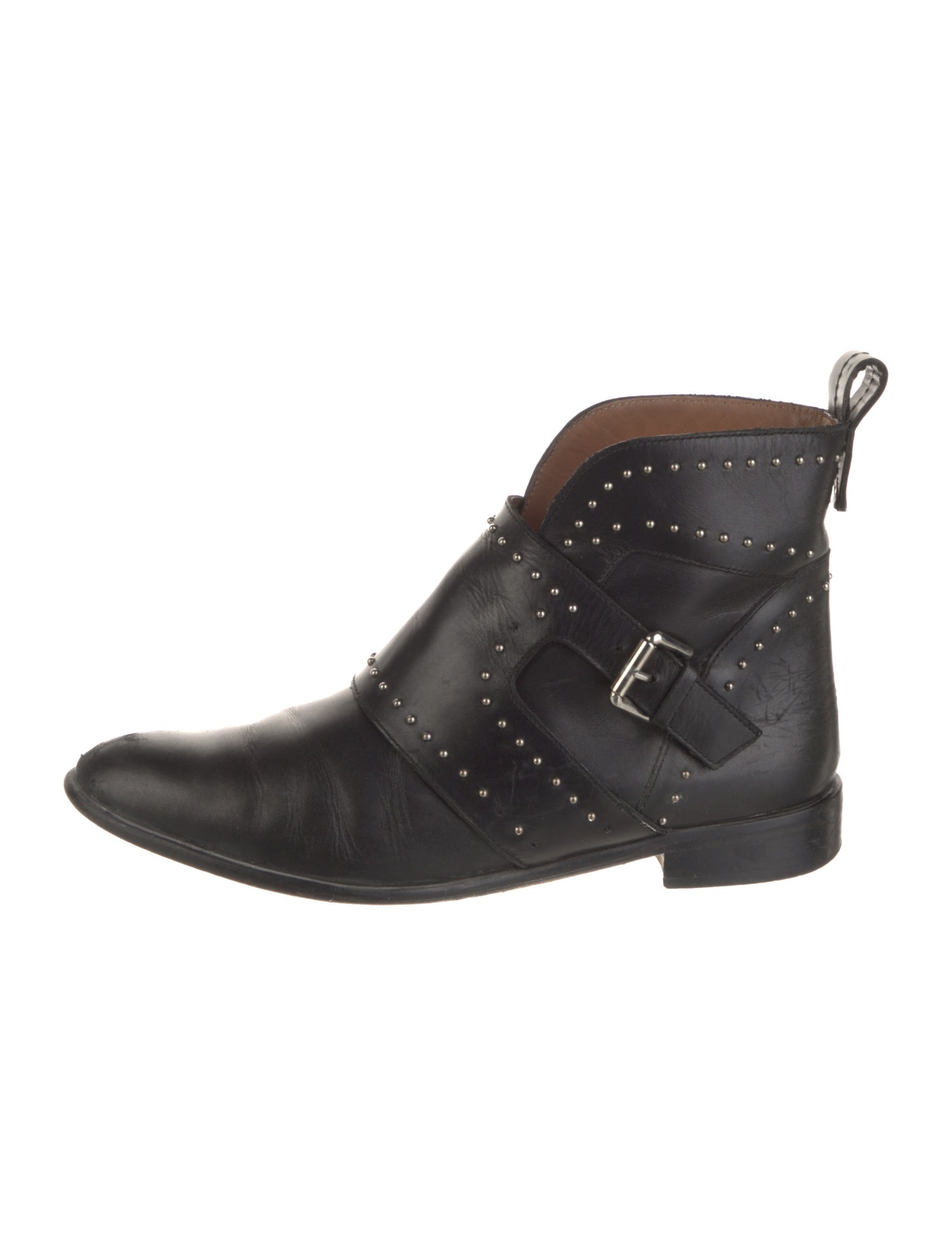 Emporio Armani Leather Studded Accents Boots