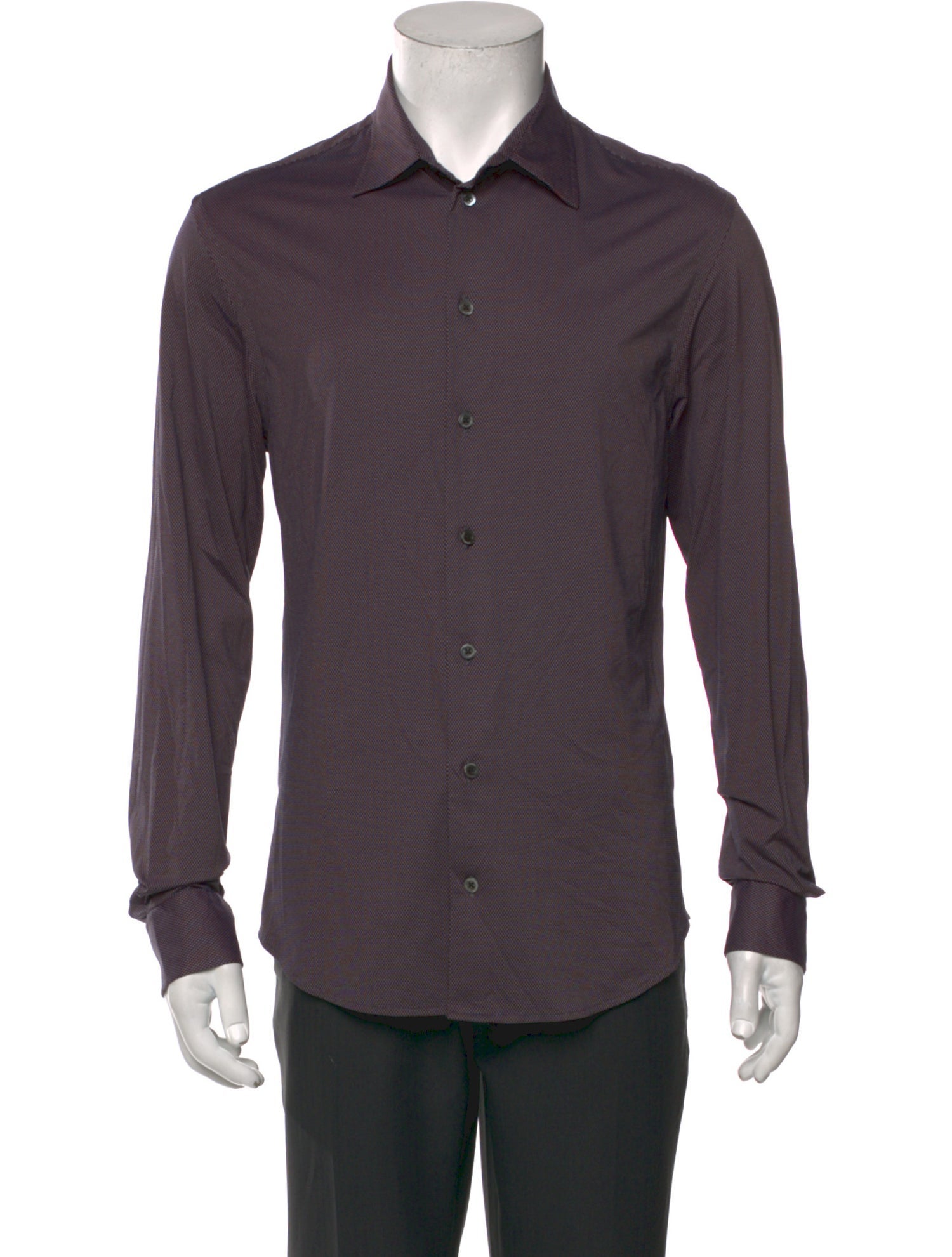 Emporio Armani Striped Long Sleeve Dress Shirt